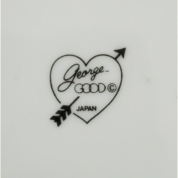 VTG Ashtray Christmas Tree Gold Trim Snowflake Ceramic Holiday George Good Japan - Picture 5 of 6